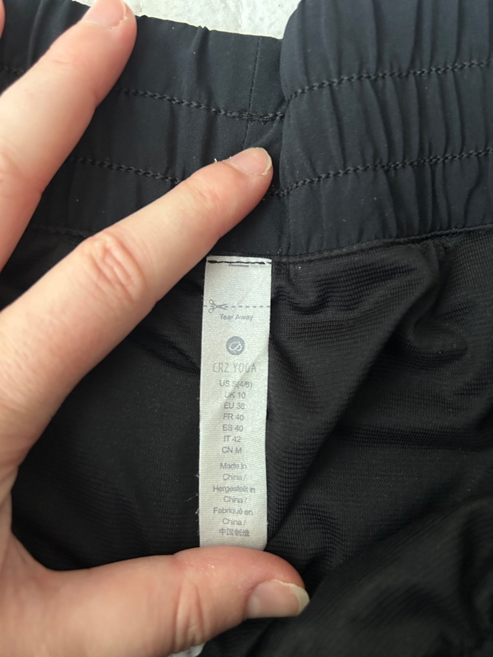 CRZ YOGA Black Athletic Running Shorts with Zip Pocket - Picture 2 of 5